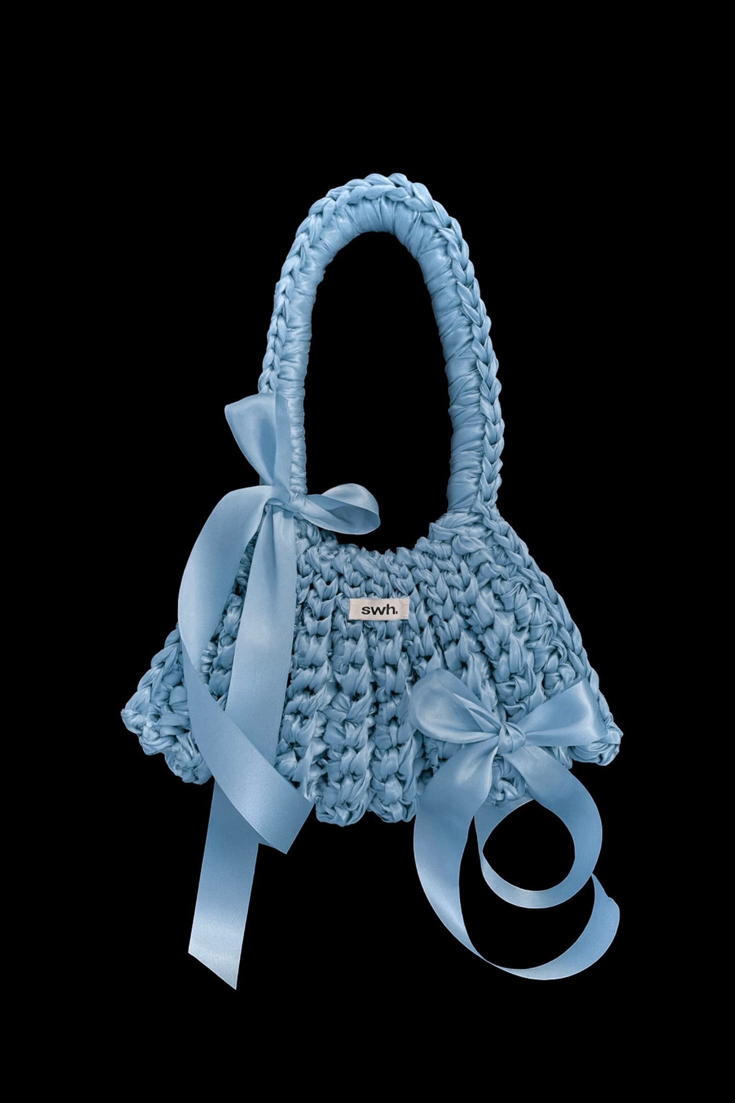 Baby blue satin bag