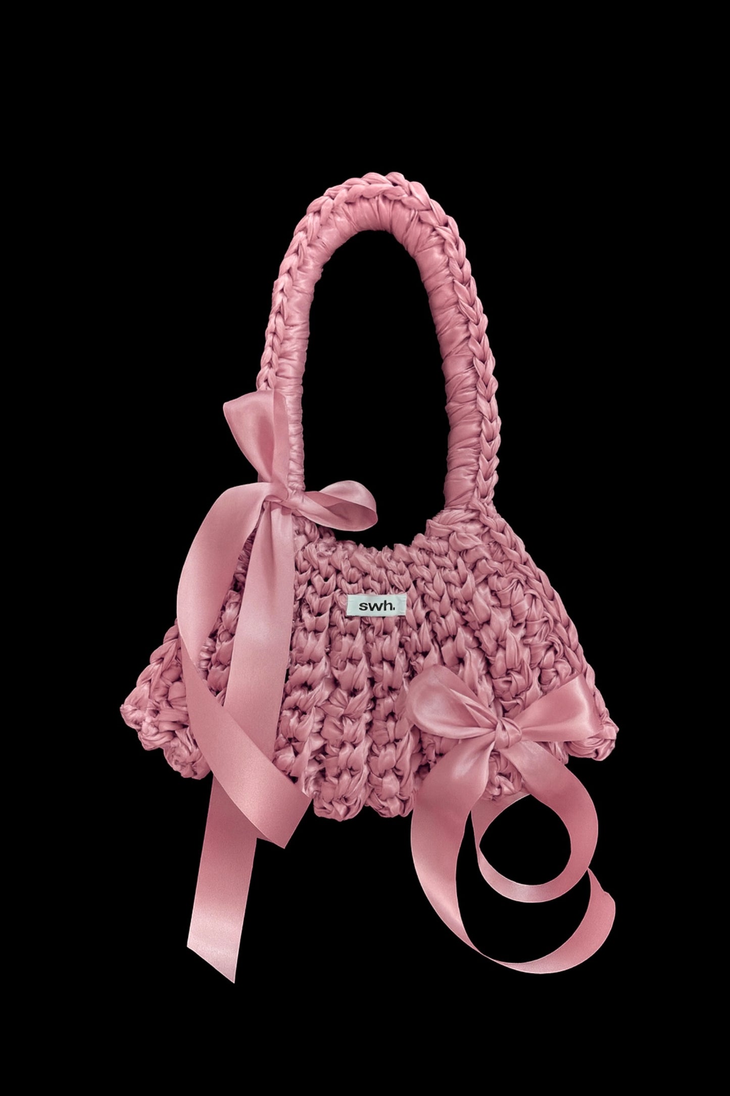Baby pink satin bag