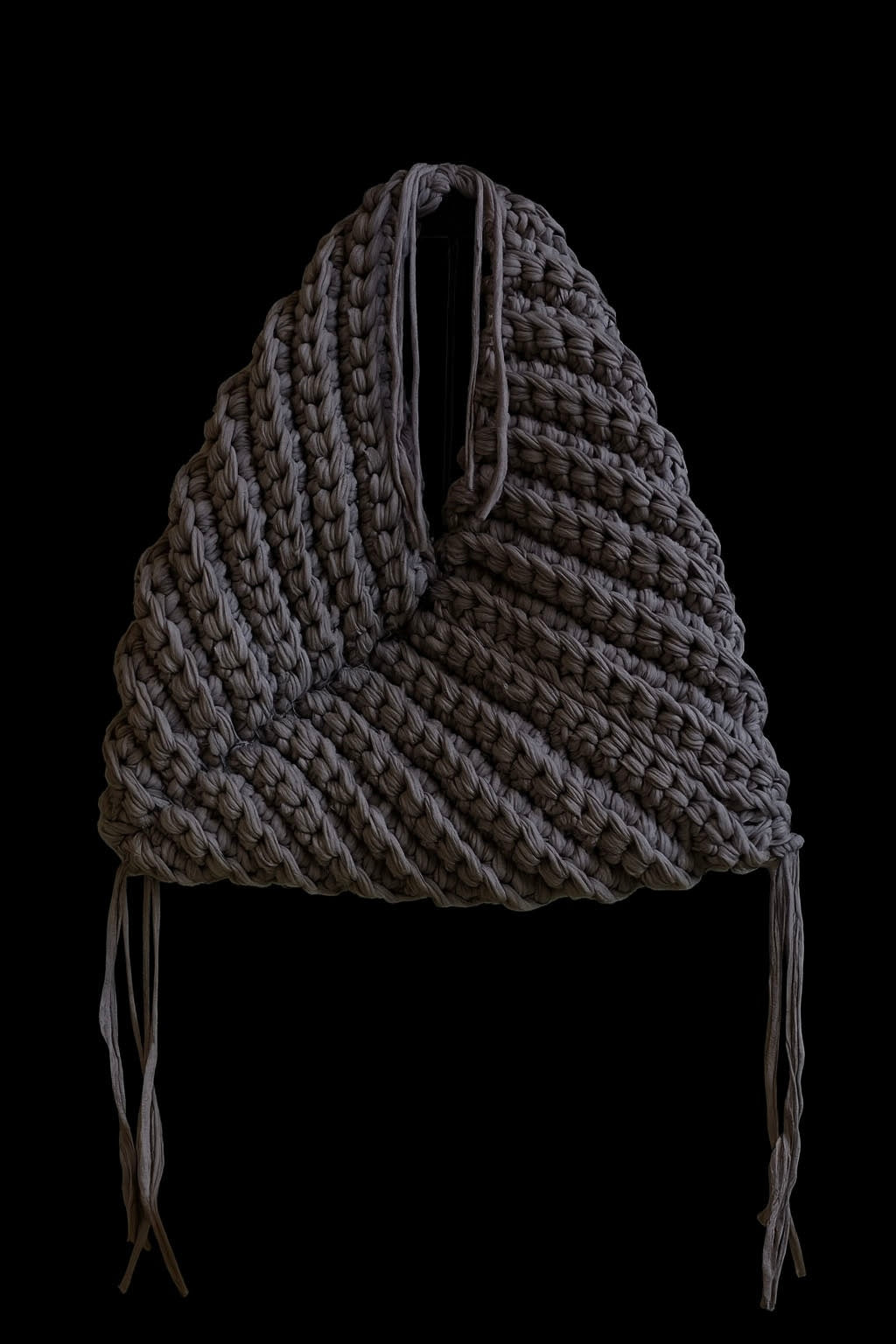 Dark grey triangle bag