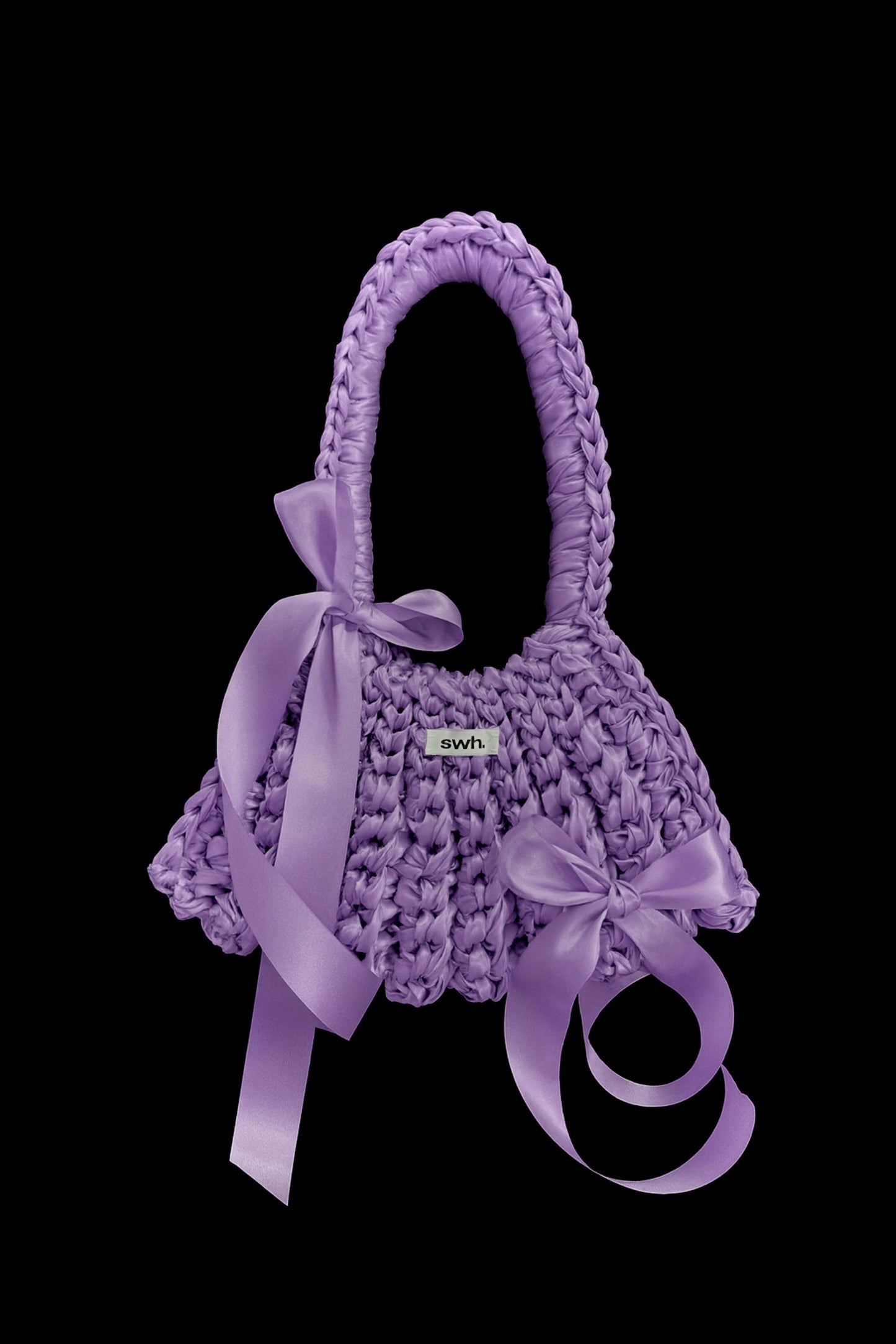 Light purple satin bag
