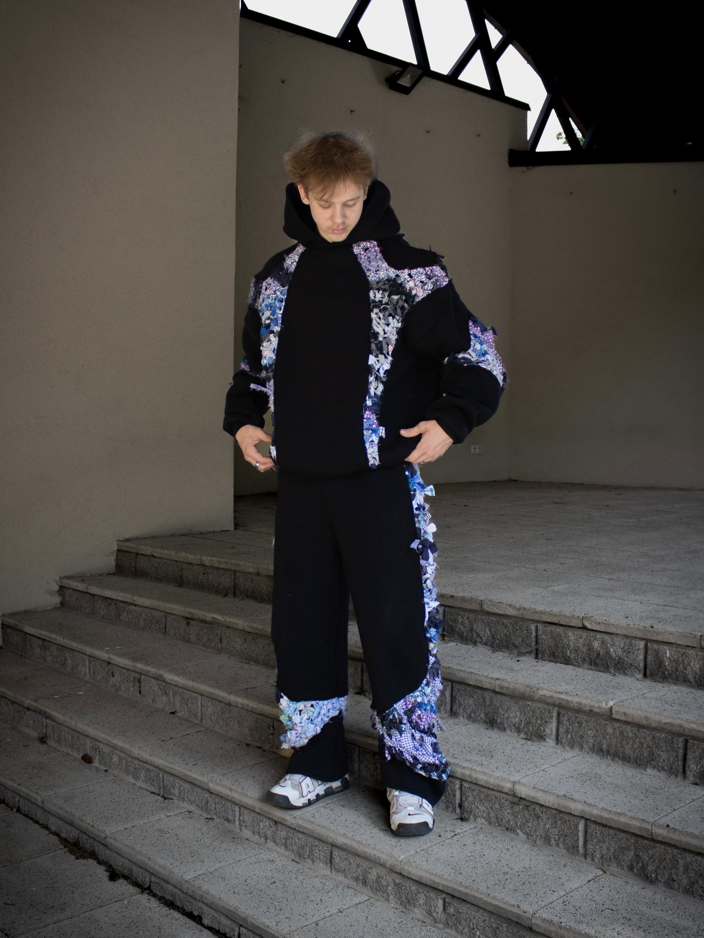 Recycled crocheted hoodie