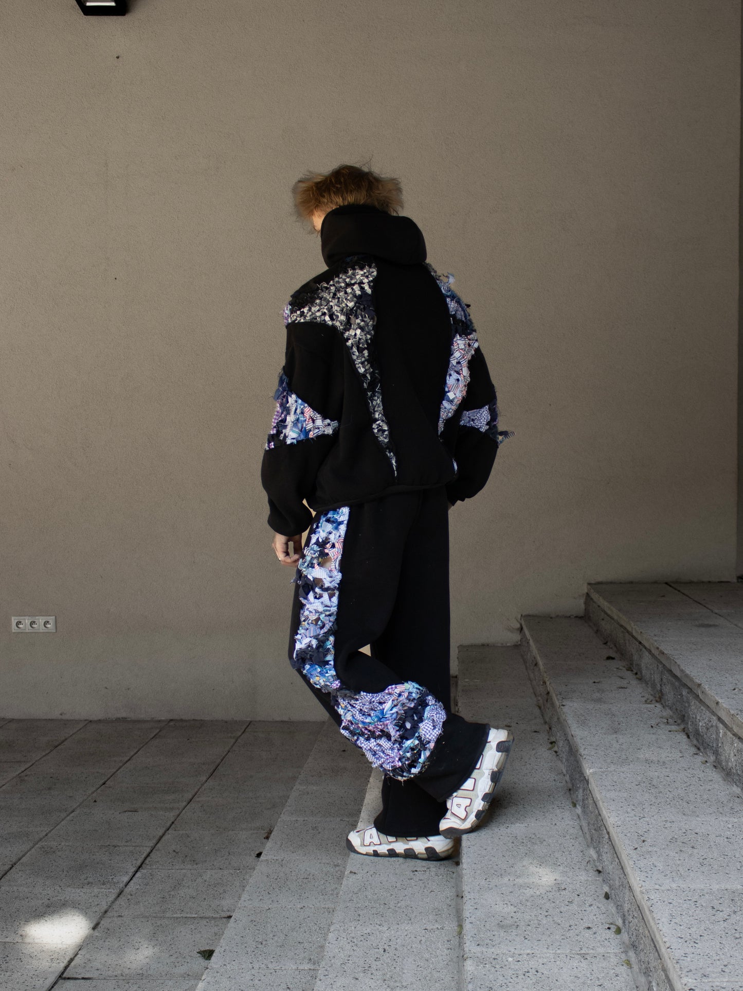 Recycled crocheted hoodie